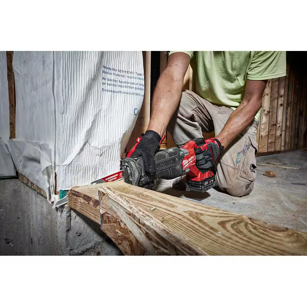 M18 FUEL 18V Lithium-Ion Brushless Cordless SAWZALL Reciprocating Saw Kit W/Two 5.0 Ah Batteries Charger & Hard Case