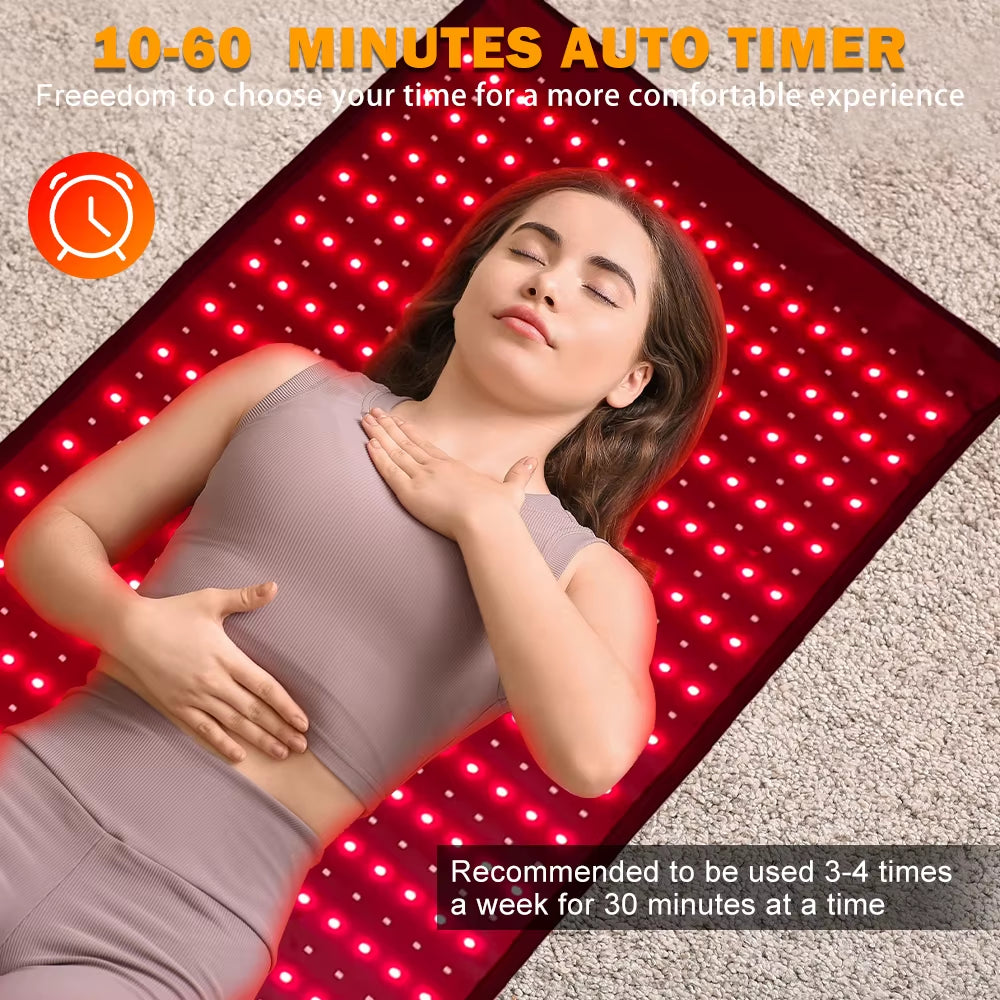 660Nm 850Nm Red Light Therapy Sauna Mat Home Use Red Light Infrared Therapy Sauna Blanket LED Light Therapy Pain Relief Mat