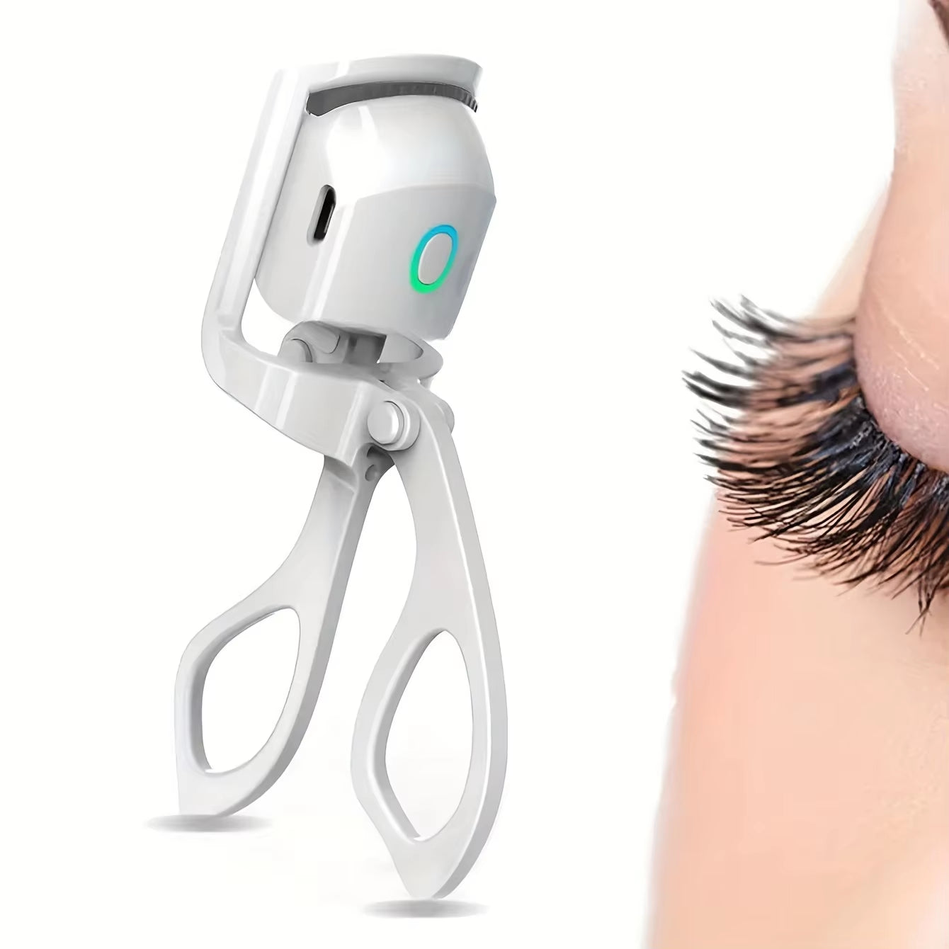1Pc ABS Electric Eyelash Curler, Modern Beauty Eye Instrument for Home, Long-Lasting Curl Electric Eye Lash Perm Eyelashes Clip