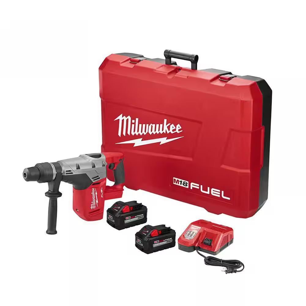 M18 FUEL 18V Lithium-Ion Brushless Cordless 1-9/16 In. Sds-Max Rotary Hammer Kit W/Sds-Plus D-Handle Rotary Hammer