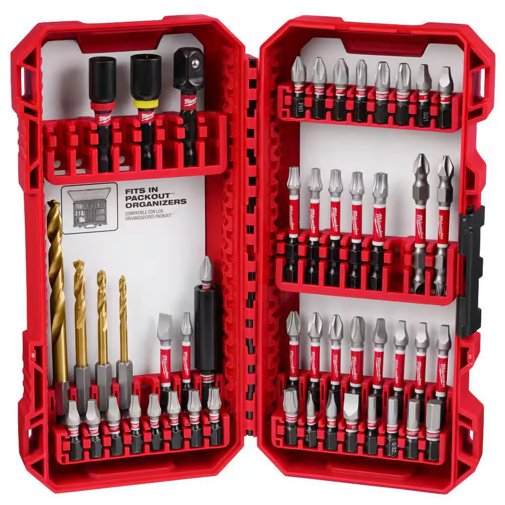 SHOCKWAVE Impact Duty Alloy Steel Screw Driver Drill Bit Set (50-Piece)