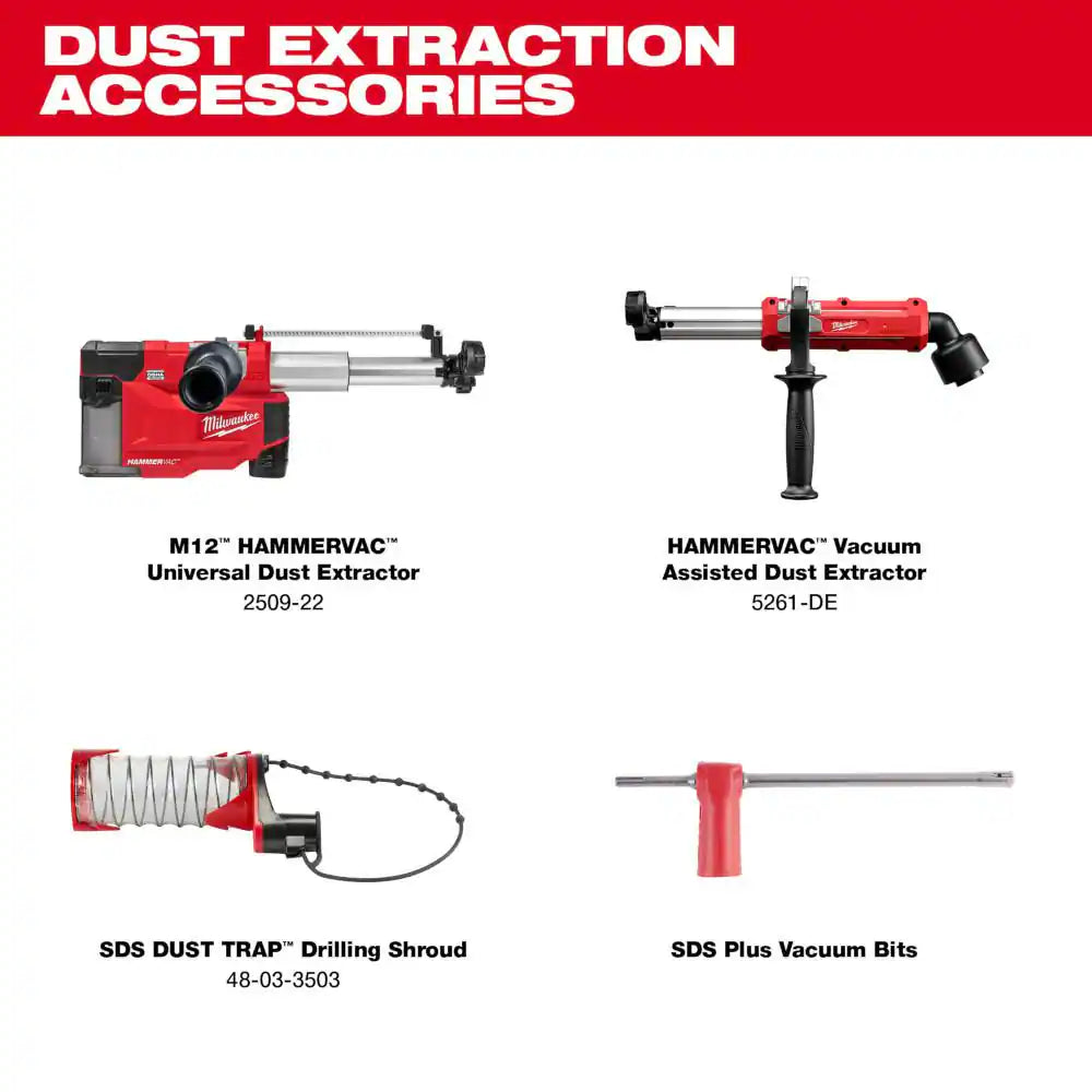 M18 FUEL 18V Lithium-Ion Brushless Cordless 1-9/16 In. Sds-Max Rotary Hammer Kit W/Sds-Plus D-Handle Rotary Hammer