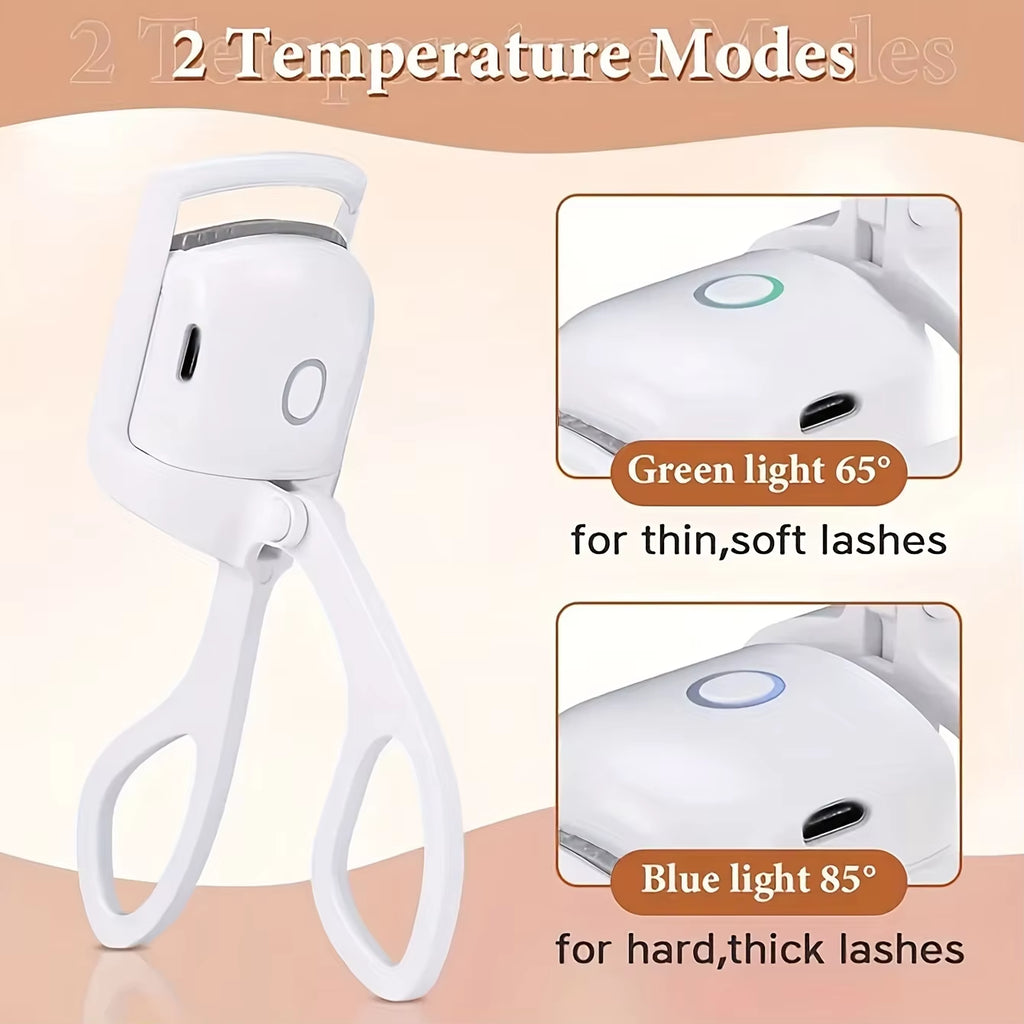 1Pc ABS Electric Eyelash Curler, Modern Beauty Eye Instrument for Home, Long-Lasting Curl Electric Eye Lash Perm Eyelashes Clip
