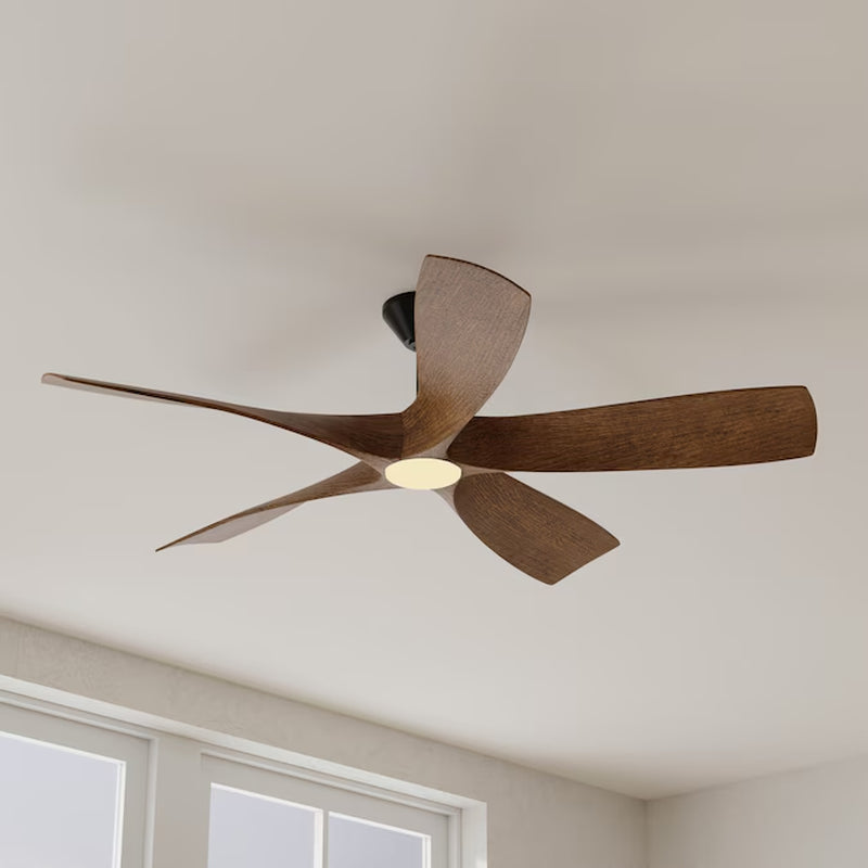 Vernal 60-In Integrated LED Outdoor Smart Painted Nickel with Painted Nickel Blades Propeller Ceiling Fan with Light 5 -Blade )