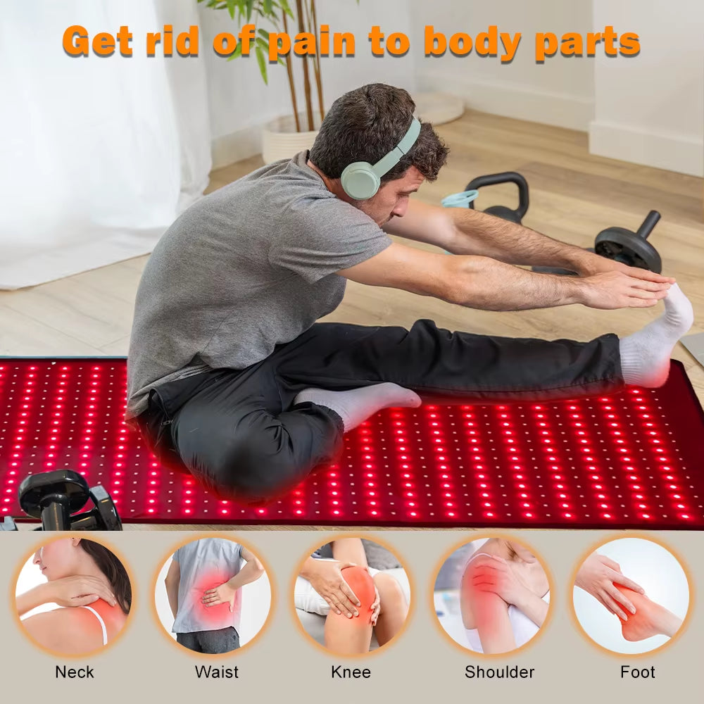 660Nm 850Nm Red Light Therapy Sauna Mat Home Use Red Light Infrared Therapy Sauna Blanket LED Light Therapy Pain Relief Mat