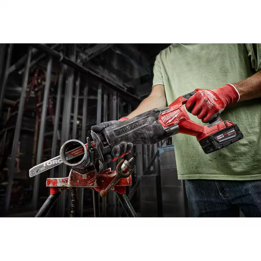 M18 FUEL 18V Lithium-Ion Brushless Cordless SAWZALL Reciprocating Saw Kit W/Two 5.0 Ah Batteries Charger & Hard Case